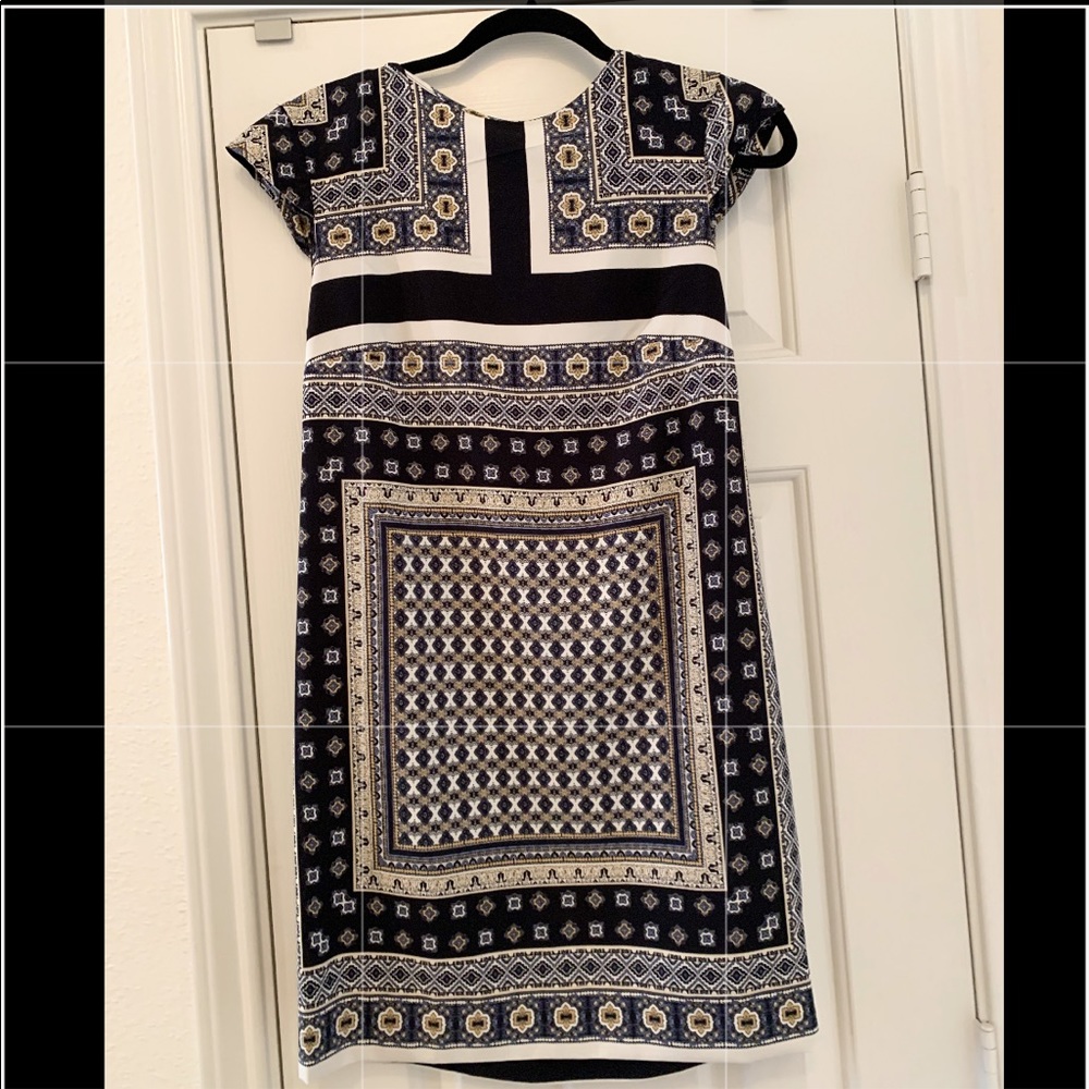 Geometric print dress